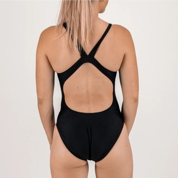 Nike Swim FASTBACK - Backless Swimsuit Black - Picture 6 of 7